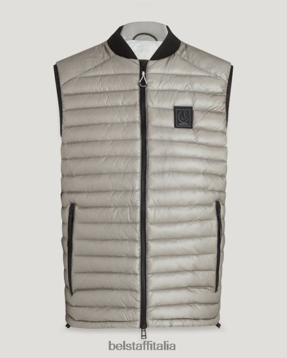 vestiario Belstaff gilet per cellula piumino ultraleggero argento uomini H2DD6J107