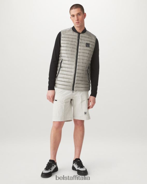 vestiario Belstaff gilet per cellula piumino ultraleggero argento uomini H2DD6J107