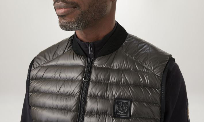 vestiario Belstaff gilet per cellula piumino ultraleggero nero uomini H2DD6J105