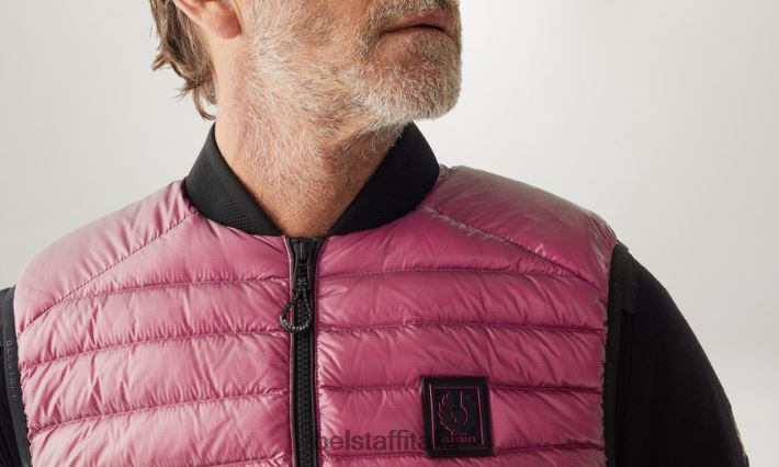 vestiario Belstaff gilet per cellula piumino ultraleggero rosa fluo uomini H2DD6J109
