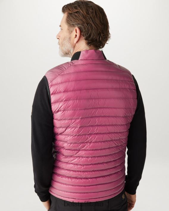 vestiario Belstaff gilet per cellula piumino ultraleggero rosa fluo uomini H2DD6J109