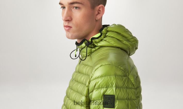 vestiario Belstaff giacca da velocità piumino ultraleggero giallo fluo uomini H2DD6J47