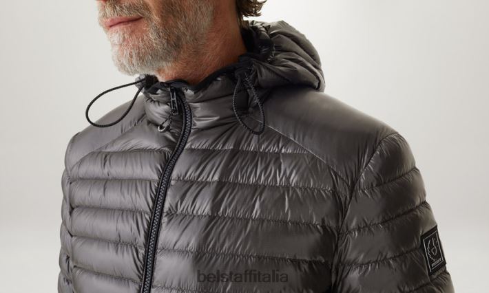 vestiario Belstaff giacca da velocità piumino ultraleggero nero uomini H2DD6J43