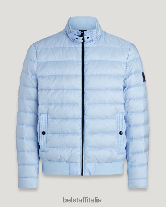 vestiario Belstaff giacca del circuito nylon imbottito in piuma azzurro uomini H2DD6J50