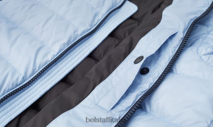 vestiario Belstaff giacca del circuito nylon imbottito in piuma azzurro uomini H2DD6J50