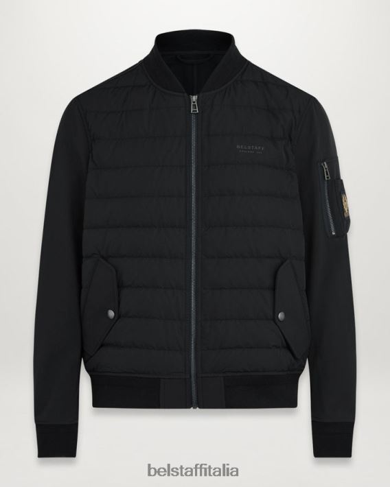 vestiario Belstaff giacca del mantello ibrido softshell nero uomini H2DD6J55