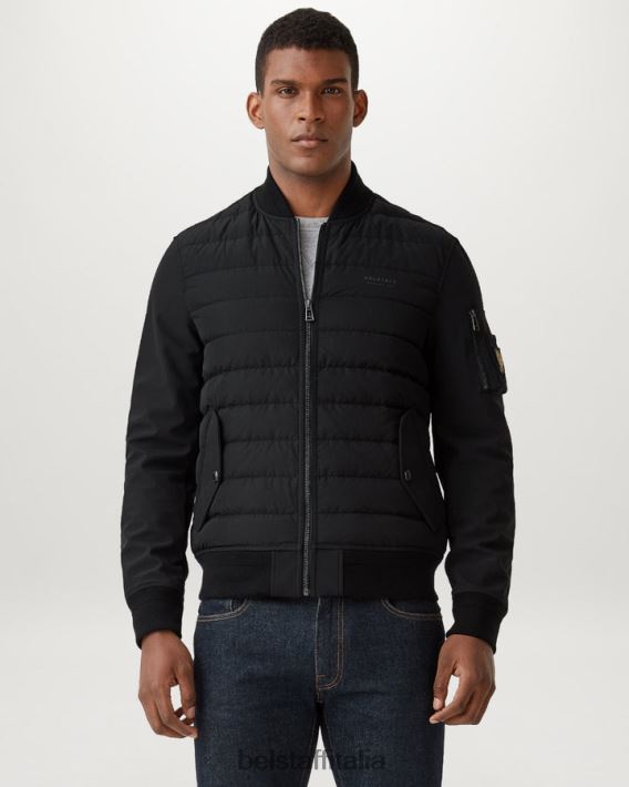 vestiario Belstaff giacca del mantello ibrido softshell nero uomini H2DD6J55