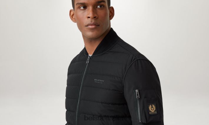 vestiario Belstaff giacca del mantello ibrido softshell nero uomini H2DD6J55