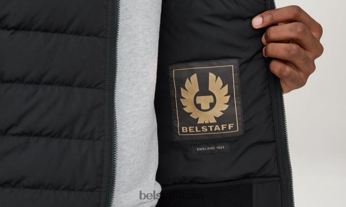 vestiario Belstaff giacca del mantello ibrido softshell nero uomini H2DD6J55