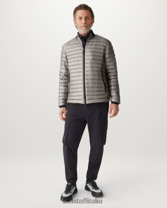 vestiario Belstaff giacca della cellula piumino ultraleggero argento uomini H2DD6J45