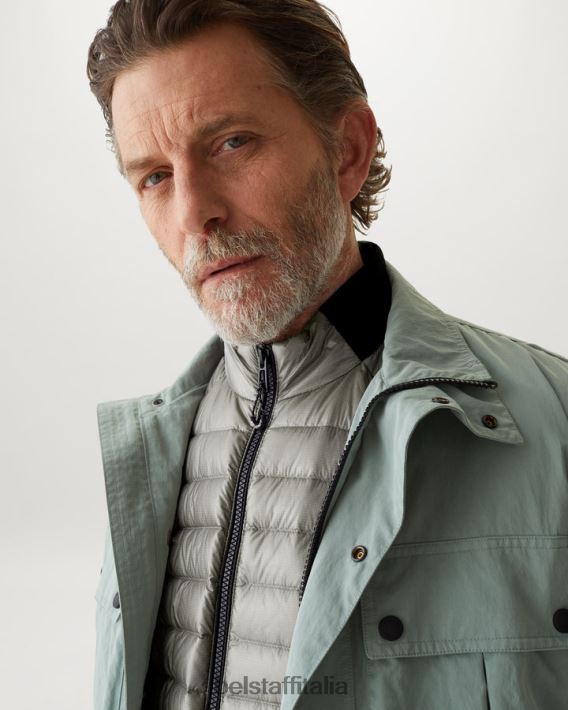 vestiario Belstaff giacca della cellula piumino ultraleggero argento uomini H2DD6J45