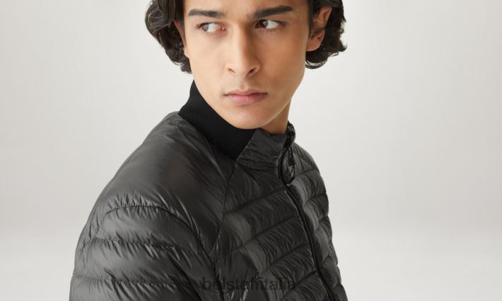vestiario Belstaff giacca della cellula piumino ultraleggero nero uomini H2DD6J44