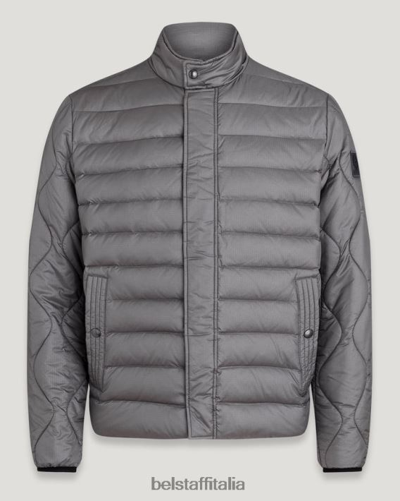 vestiario Belstaff giacca isolante grigio granito ripstop imbottito in piuma uomini H2DD6J57