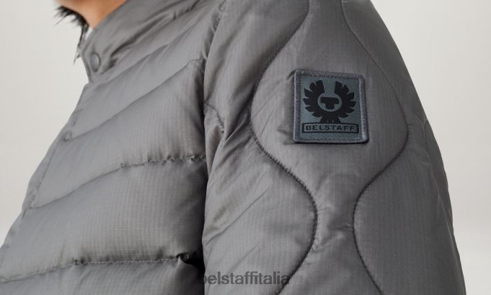vestiario Belstaff giacca isolante grigio granito ripstop imbottito in piuma uomini H2DD6J57