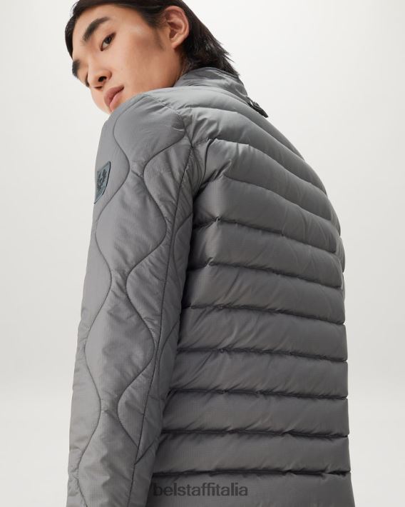vestiario Belstaff giacca isolante grigio granito ripstop imbottito in piuma uomini H2DD6J57