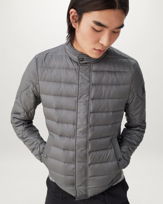 vestiario Belstaff giacca isolante grigio granito ripstop imbottito in piuma uomini H2DD6J57