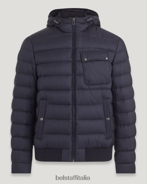 vestiario Belstaff giacca snella inchiostro scuro in nylon imbottito in piuma uomini H2DD6J63