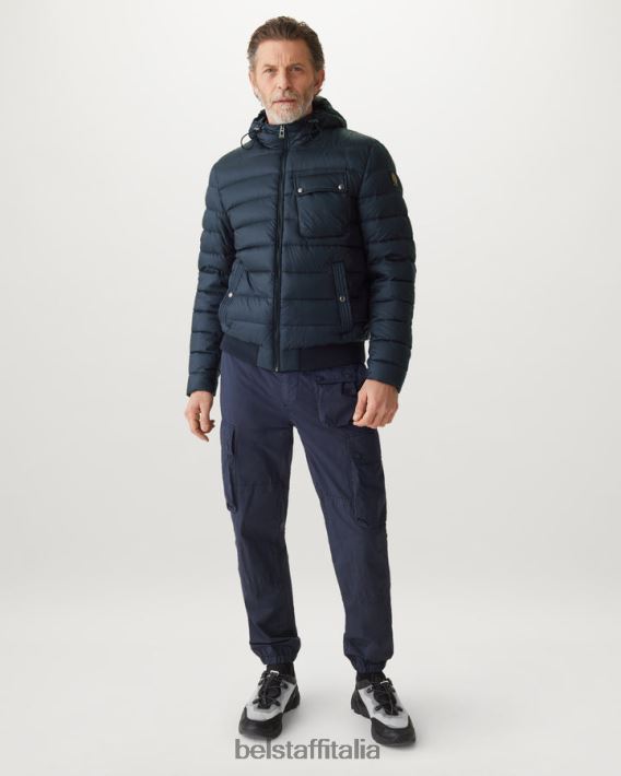 vestiario Belstaff giacca snella inchiostro scuro in nylon imbottito in piuma uomini H2DD6J63