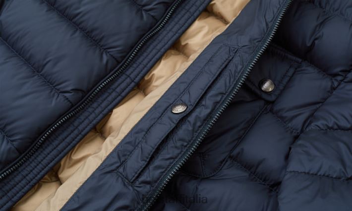 vestiario Belstaff giacca snella inchiostro scuro in nylon imbottito in piuma uomini H2DD6J63