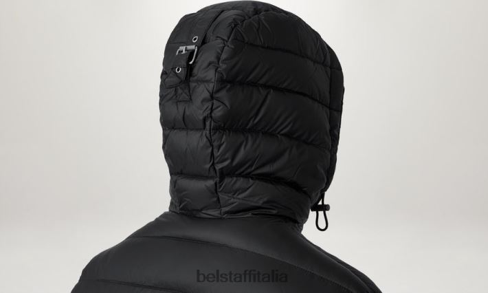 vestiario Belstaff giacca snella nylon imbottito in piuma nero uomini H2DD6J61