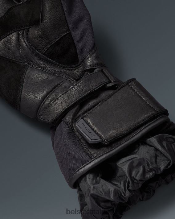 accessorio Belstaff guanti da moto cannone pelle e cordura nera uomini H2DD6J461
