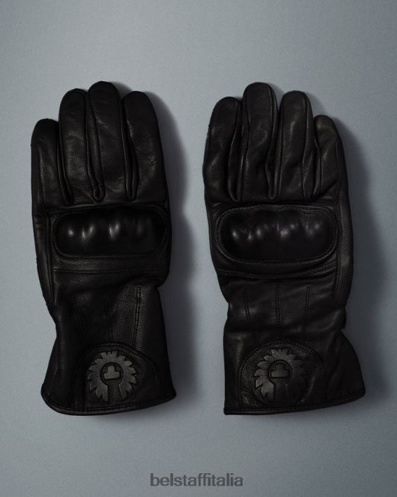 accessorio Belstaff guanti da moto sprite pelle nappa nera uomini H2DD6J462