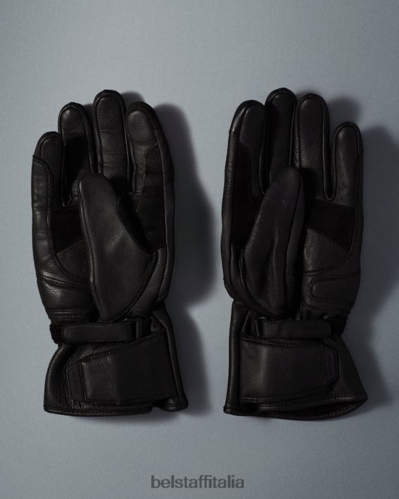 accessorio Belstaff guanti da moto sprite pelle nappa nera uomini H2DD6J462