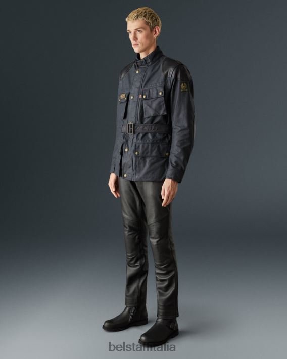 vestiario Belstaff McGregor pro cotone cerato vintage nero uomini H2DD6J414