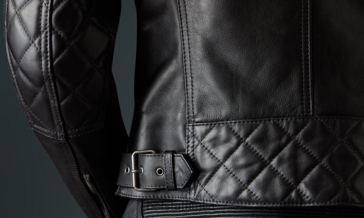 vestiario Belstaff giacca da moto edera pelle di toro nera uomini H2DD6J432