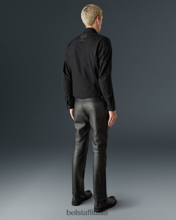 vestiario Belstaff giacca da motociclista del tempio nylon tecnico nero uomini H2DD6J443