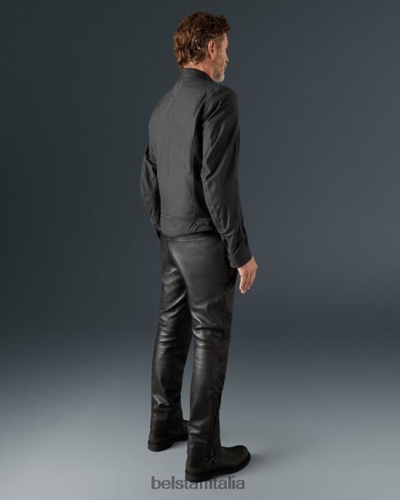 vestiario Belstaff giacca da motociclista del tempio nylon tecnico verde militare uomini H2DD6J445