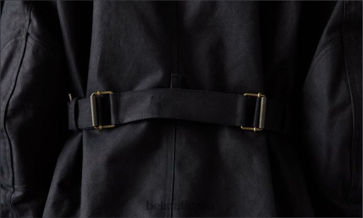vestiario Belstaff giacca ecomaster misto canapa/poliestere riciclato/cotone organico nero uomini H2DD6J442