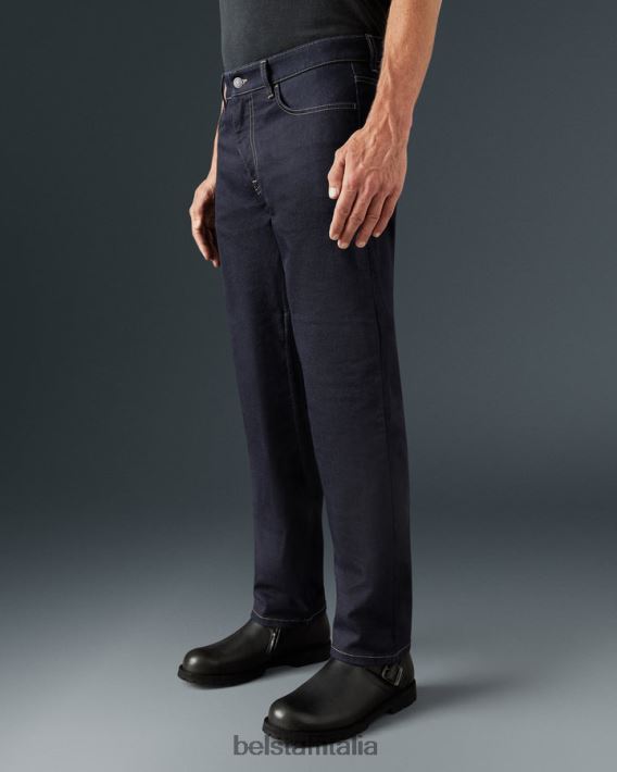 vestiario Belstaff jeans da moto in pioppo denim elasticizzato armalith indaco uomini H2DD6J450