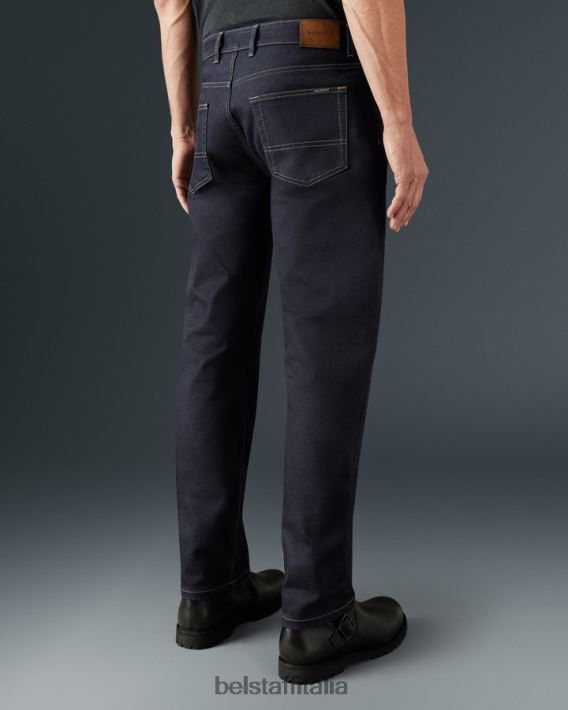vestiario Belstaff jeans da moto in pioppo denim elasticizzato armalith indaco uomini H2DD6J450