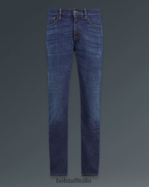vestiario Belstaff jeans da moto in pioppo denim elasticizzato armalith lavato indaco uomini H2DD6J451