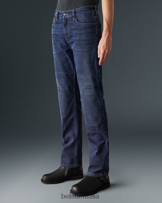 vestiario Belstaff jeans da moto in pioppo denim elasticizzato armalith lavato indaco uomini H2DD6J451
