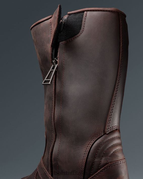 scarpa Belstaff stivali da moto endurance pelle fiore neromarrone uomini H2DD6J454