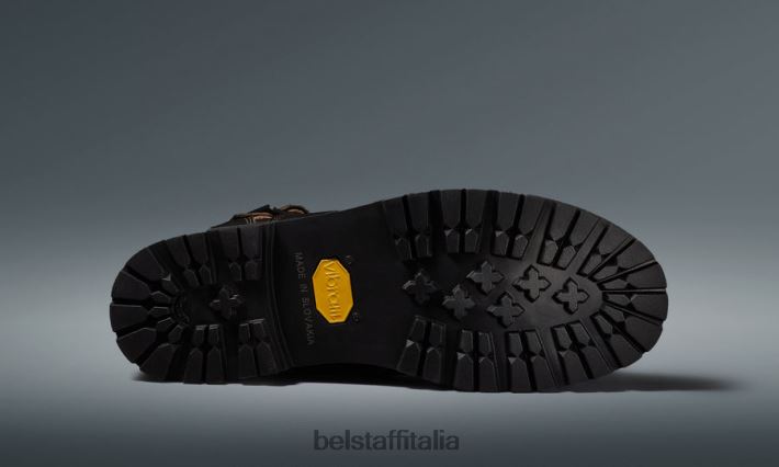 scarpa Belstaff stivali da moto trialmaster pelle spazzolata marrone uomini H2DD6J452