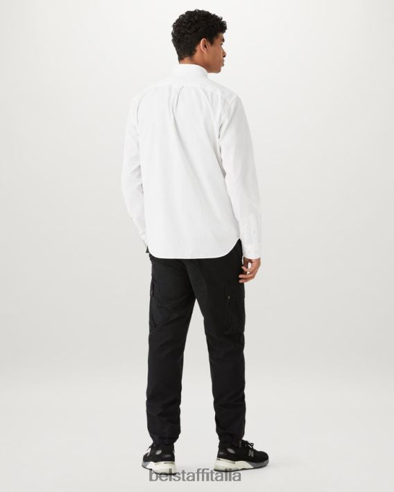 vestiario Belstaff maglia del campo twill di cotone bianco uomini H2DD6J137