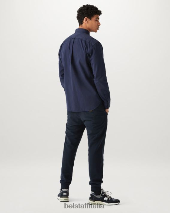 vestiario Belstaff maglia del campo twill di cotone blu scuro profondo uomini H2DD6J139
