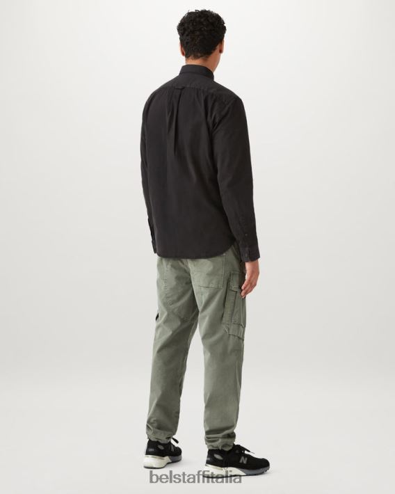 vestiario Belstaff maglia del campo twill di cotone nero uomini H2DD6J138