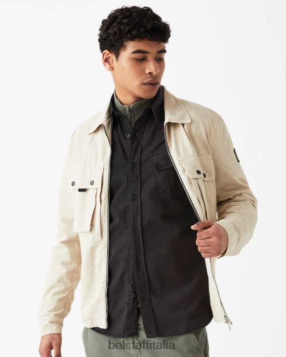 vestiario Belstaff maglia del campo twill di cotone nero uomini H2DD6J138