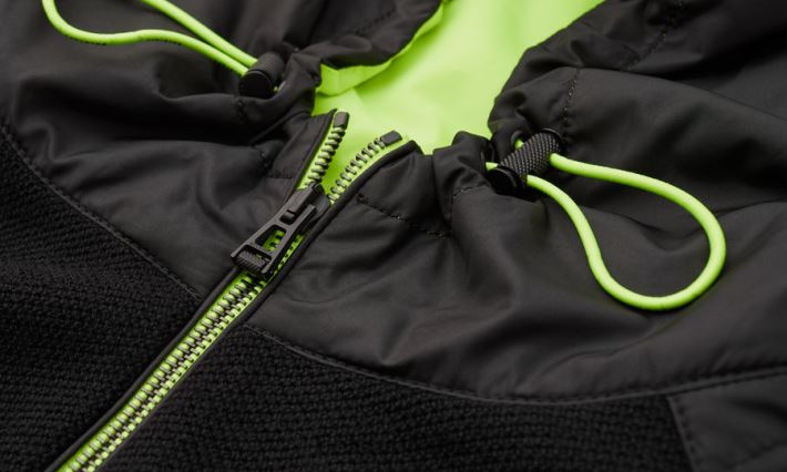 vestiario Belstaff Cardigan con cerniera Flash Aldington lana merino nera/giallo fluo uomini H2DD6J228