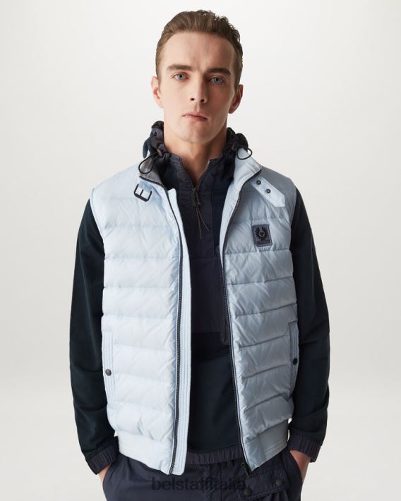 vestiario Belstaff Felpa con cappuccio e zip a un quarto inchiostro scuro in vello leggero uomini H2DD6J232