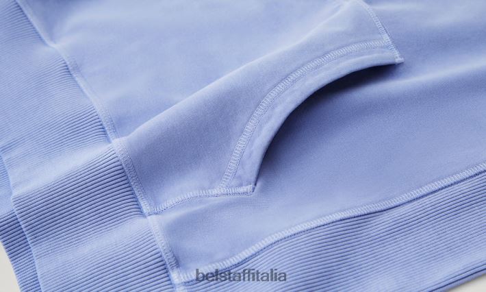 vestiario Belstaff felpa con cappuccio tintura in capo pile leggero color malva uomini H2DD6J225