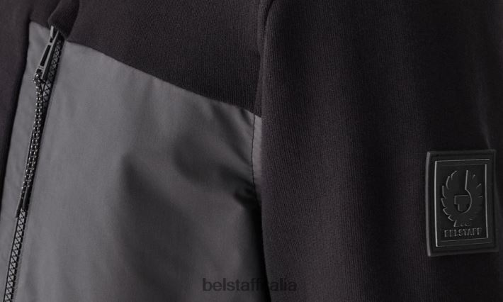 vestiario Belstaff felpa con raggio pile di cotone asciutto nero uomini H2DD6J222