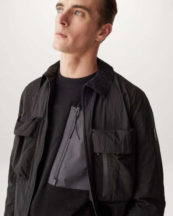 vestiario Belstaff felpa con raggio pile di cotone asciutto nero uomini H2DD6J222