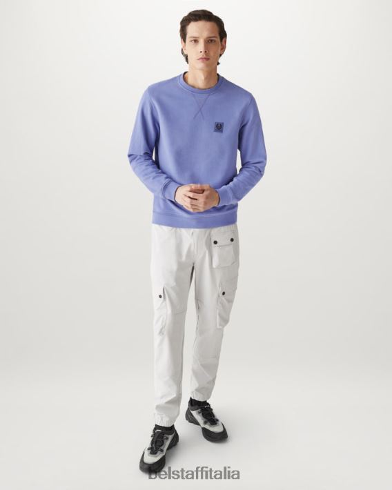vestiario Belstaff felpa cotone felpato color malva uomini H2DD6J238