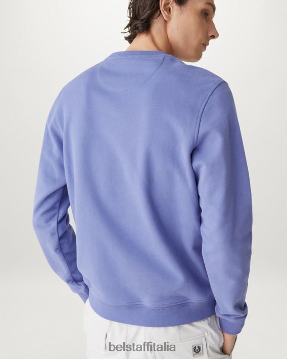 vestiario Belstaff felpa cotone felpato color malva uomini H2DD6J238