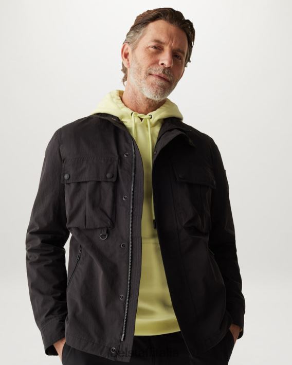 vestiario Belstaff felpa felpa di cotone giallo limone uomini H2DD6J236